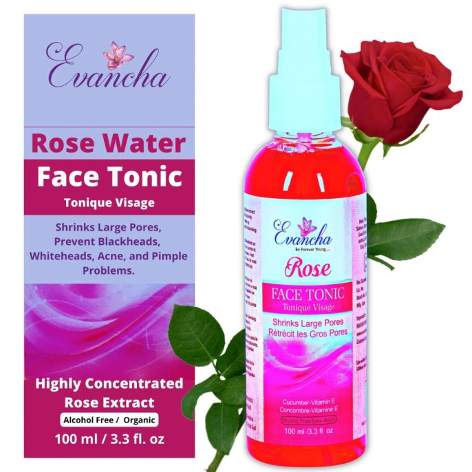 Rose Water Face Tonic - Evancha